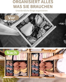 Schubladen Organizer für MALM Kommode 7-teilig Grau