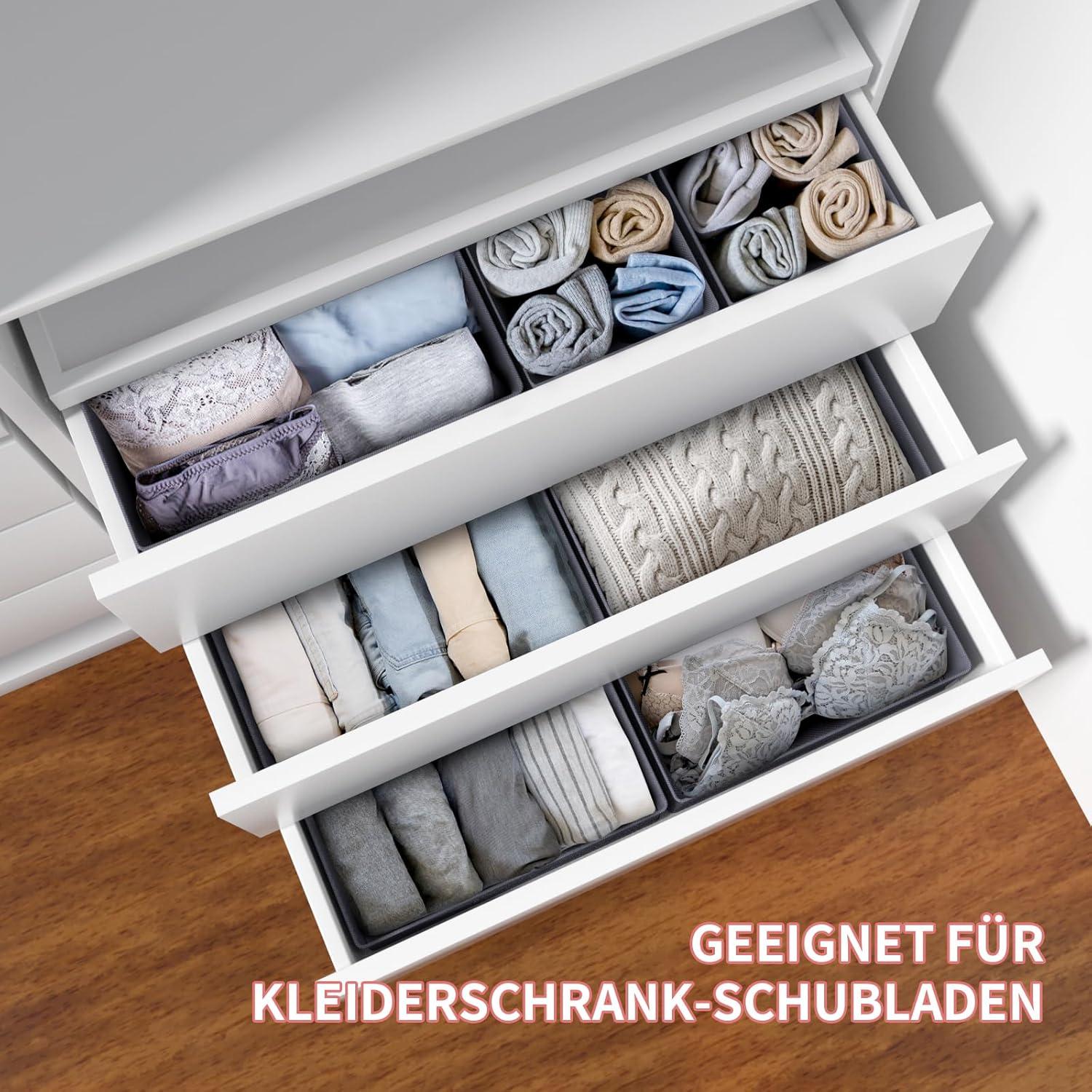 ORLISA Malm Organizer Set für MALM Kommoden 7-teilig Grau