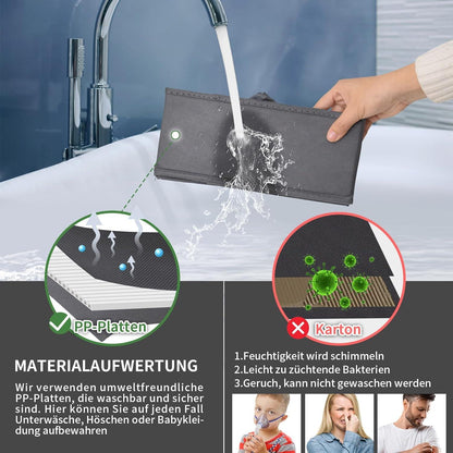 Malm Organizer Schubladen-Organizer für Kleidung 7-teilig faltbar Grau