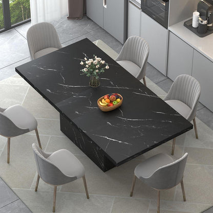 Moderner Esstisch Schwarz 180x80cm – Küchentisch für 6-8 Personen