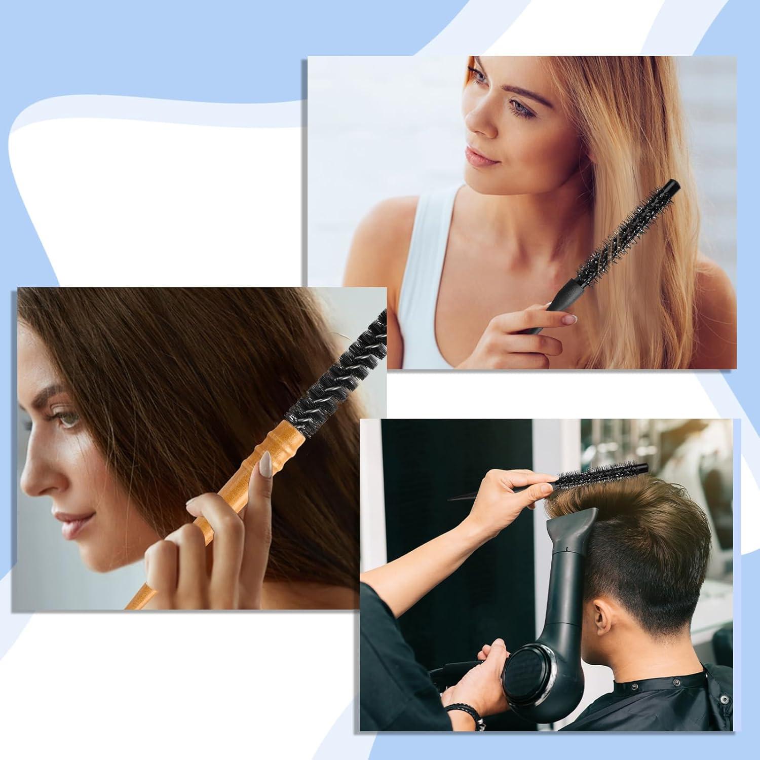 Haarbürste Volumen Locken Rundbürste Mini Fönbürste Pony Bart Professionell