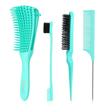 Entwirrbürste Afro Haare Naturhaar Lockiges Haar Set 4c