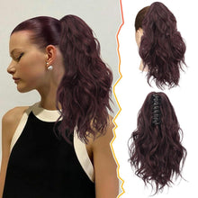 35cm Rote Lockige Pferdeschwanz Haarverlängerung Klaue Clip Extension