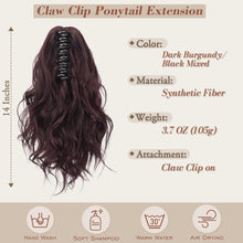 35cm Rote Synthetik Pferdeschwanz Extension Clip