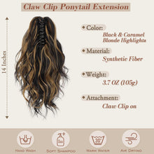 BARSDAR Klaue Clip Pferdeschwanz Extension 35cm Synthetik