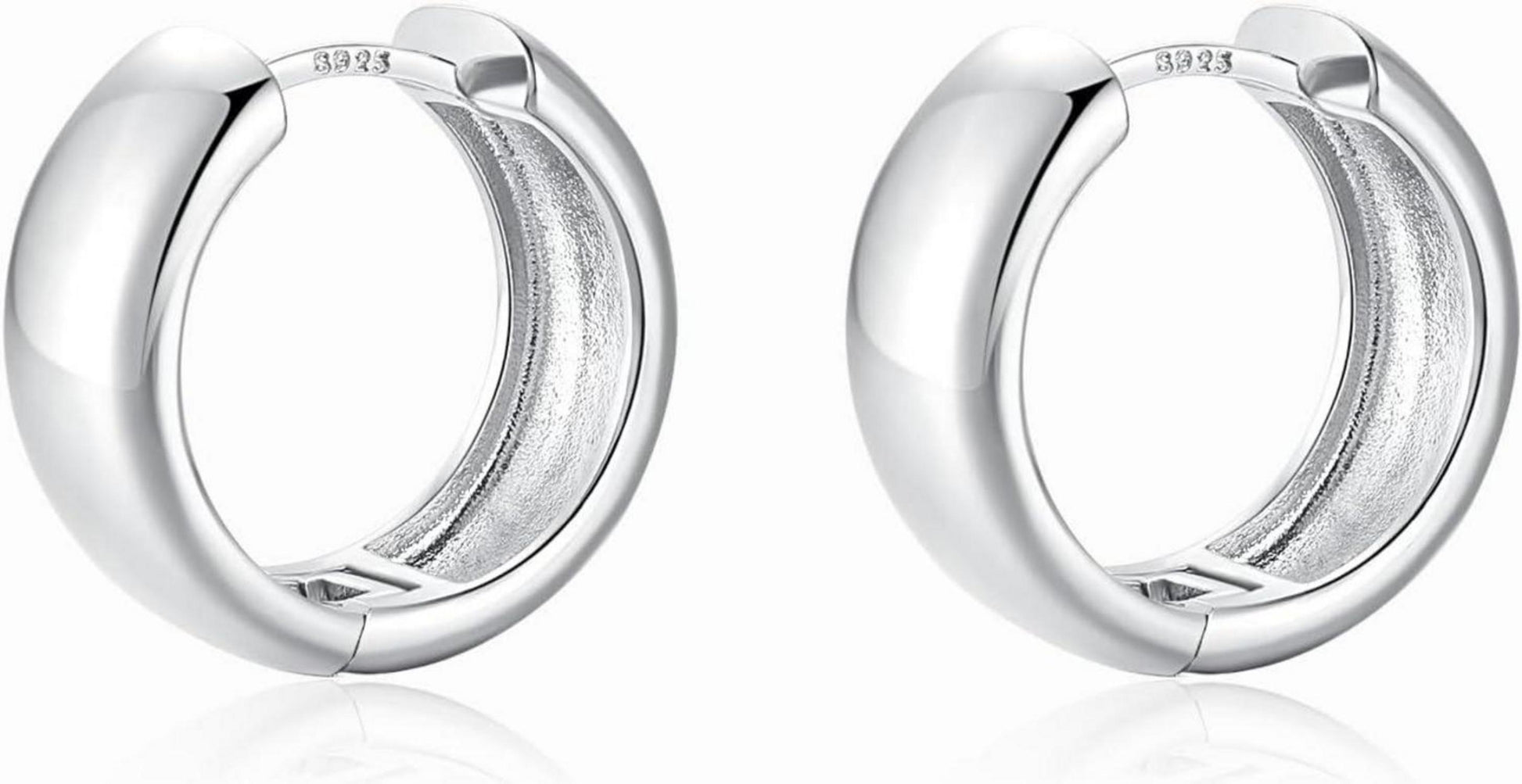 925 Silber Hoop Ohrringe Creolen Hypoallergene Knorpel Huggie 12mm