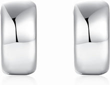 925 Silber Double Hoop Creolen Ohrringe Damen Geschenk 12mm