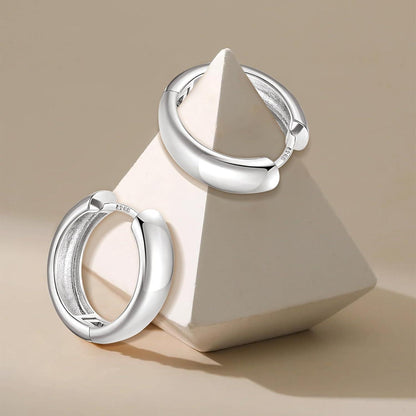 925 Silber Double Hoop Creolen Ohrringe Damen Mädchen Geschenk 12mm