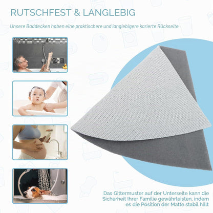 Rutschfeste Duschmatte Luffa 60x60 cm – Anti Schimmel & Abfluss