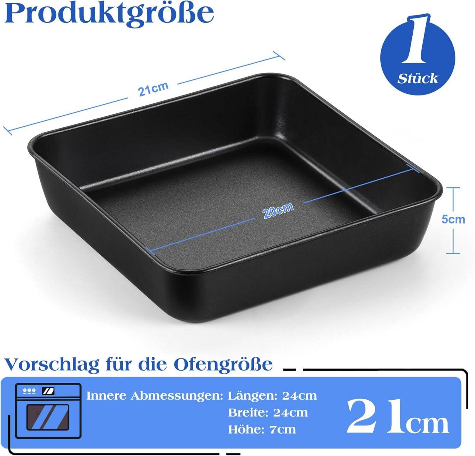 Joyfair Quadratische Edelstahl Backform mit