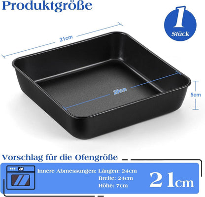Joyfair Quadratische Edelstahl Backform mit