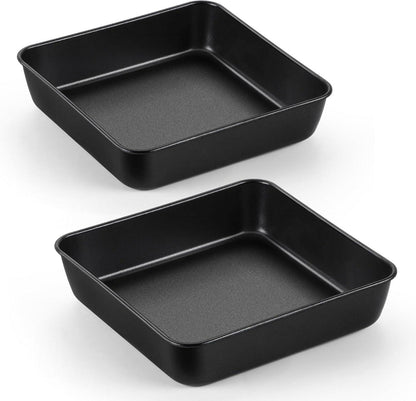 Joyfair Quadratische Kuchenform 2er Set Edelstahl Backform Antihaft