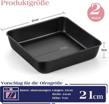 Joyfair Quadratische Kuchenform 2er Set Edelstahl Antihaft