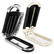 Klappbare Haarbürste mit Reisespiegel 2er Set für Damen