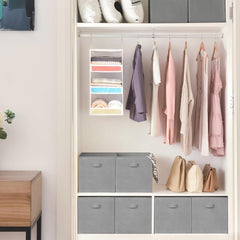 Aufbewahrungsboxen 6er Set Stoff Kallax Regal 33x33x32,4cm Grau