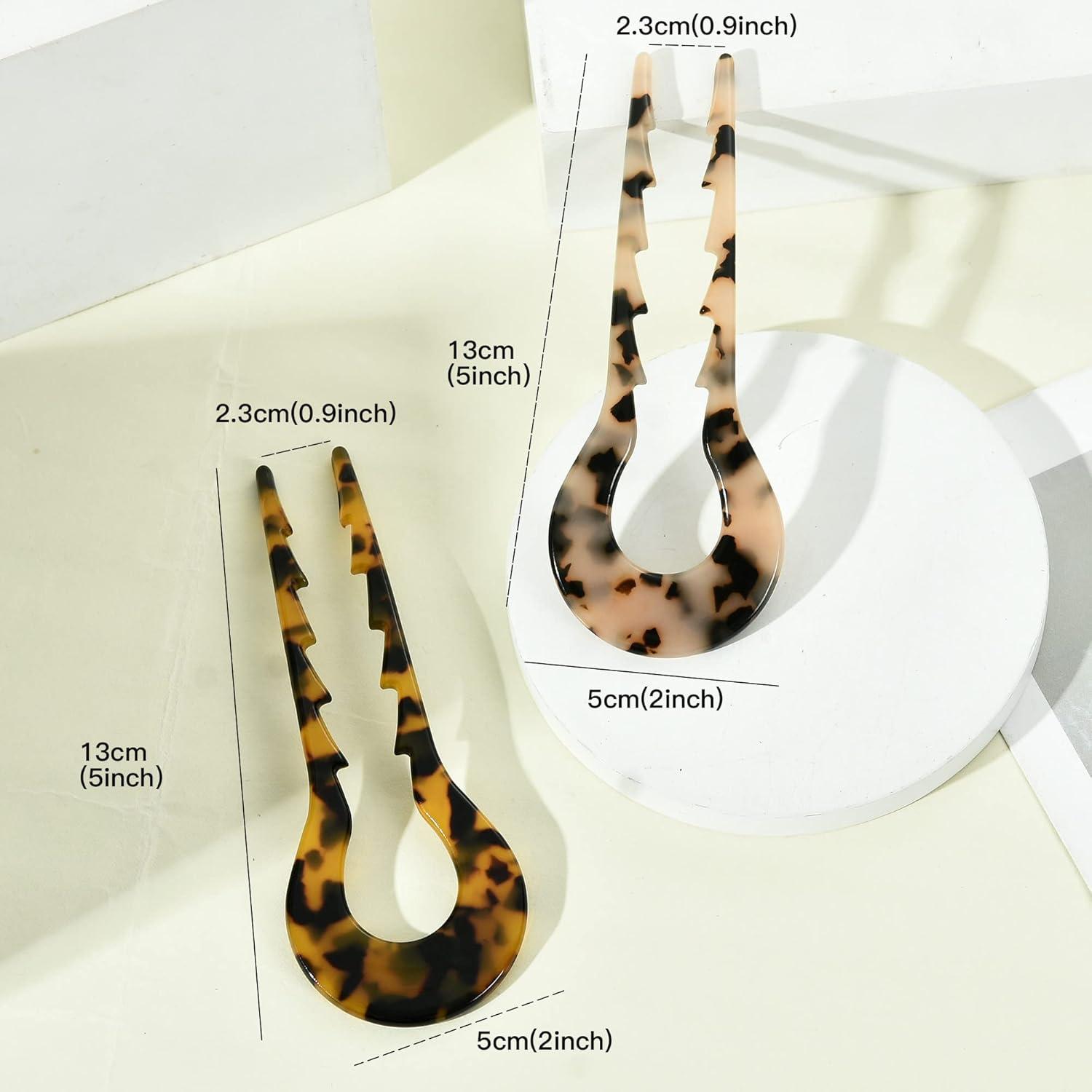 2er Set Französische U-förmige Haarnadeln Groß Hair Pin