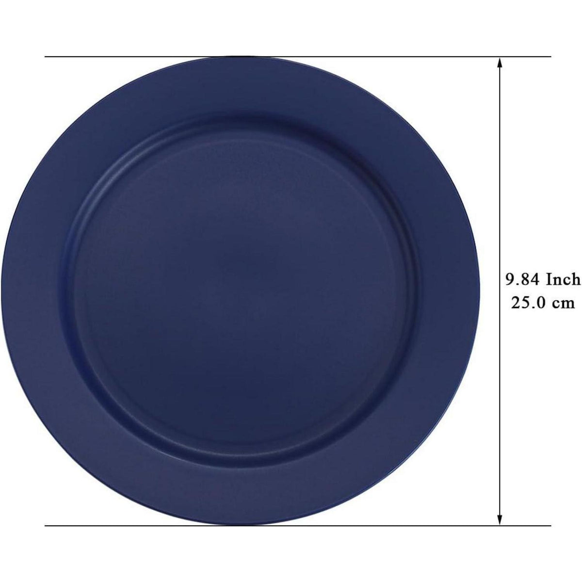 8er Set Kunststoffteller 25cm Blau - Outdoor & Picknick Geschirr
