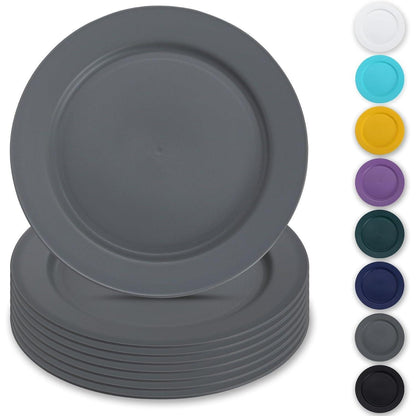 Berglander Kunststoff Teller Set 8 Stück 25cm Grau