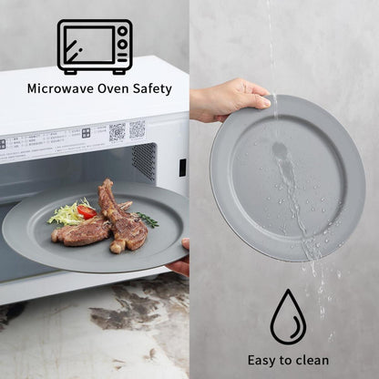 Berglander Kunststoff Teller Set 8 Stück 25cm Grau