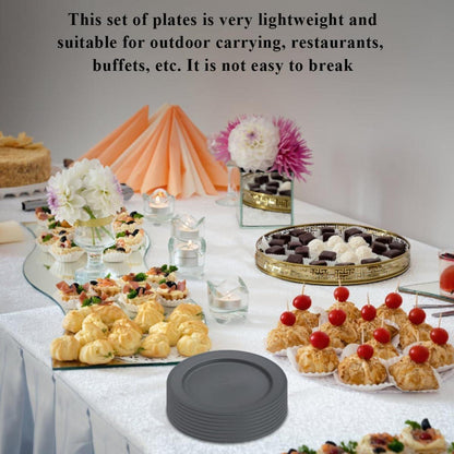 Berglander Kunststoff Teller Set 8 Stück 25cm Grau