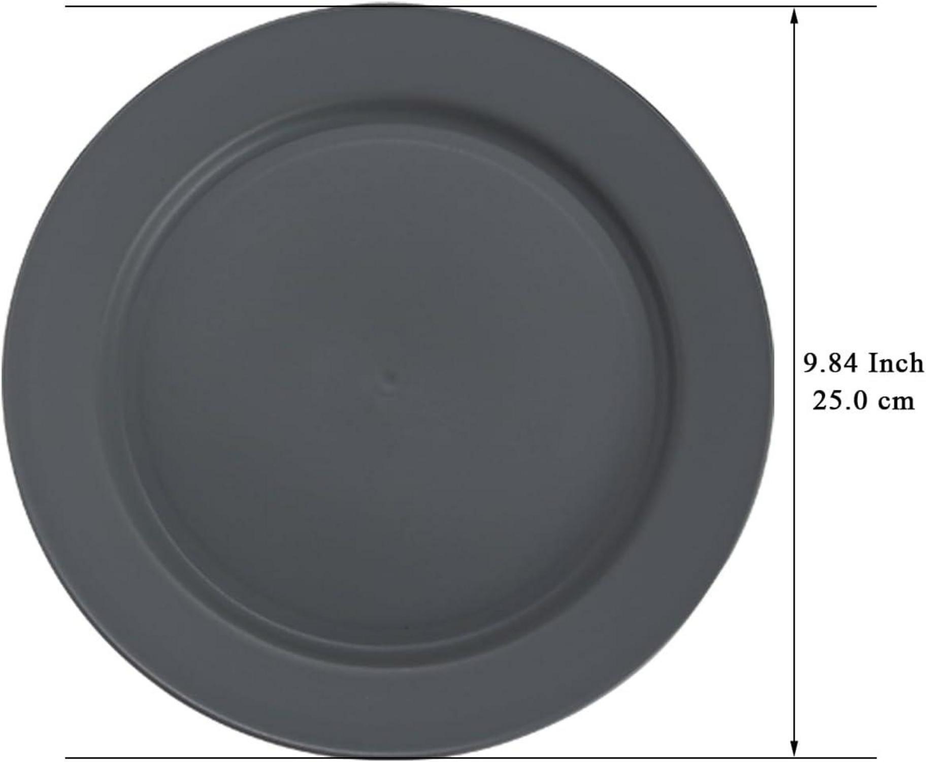 Berglander Kunststoff Teller Set 8 Stück 25cm Grau
