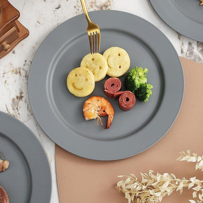 Berglander Kunststoff Teller Set 8 Stück 25cm Grau Salatteller Picknick Camping