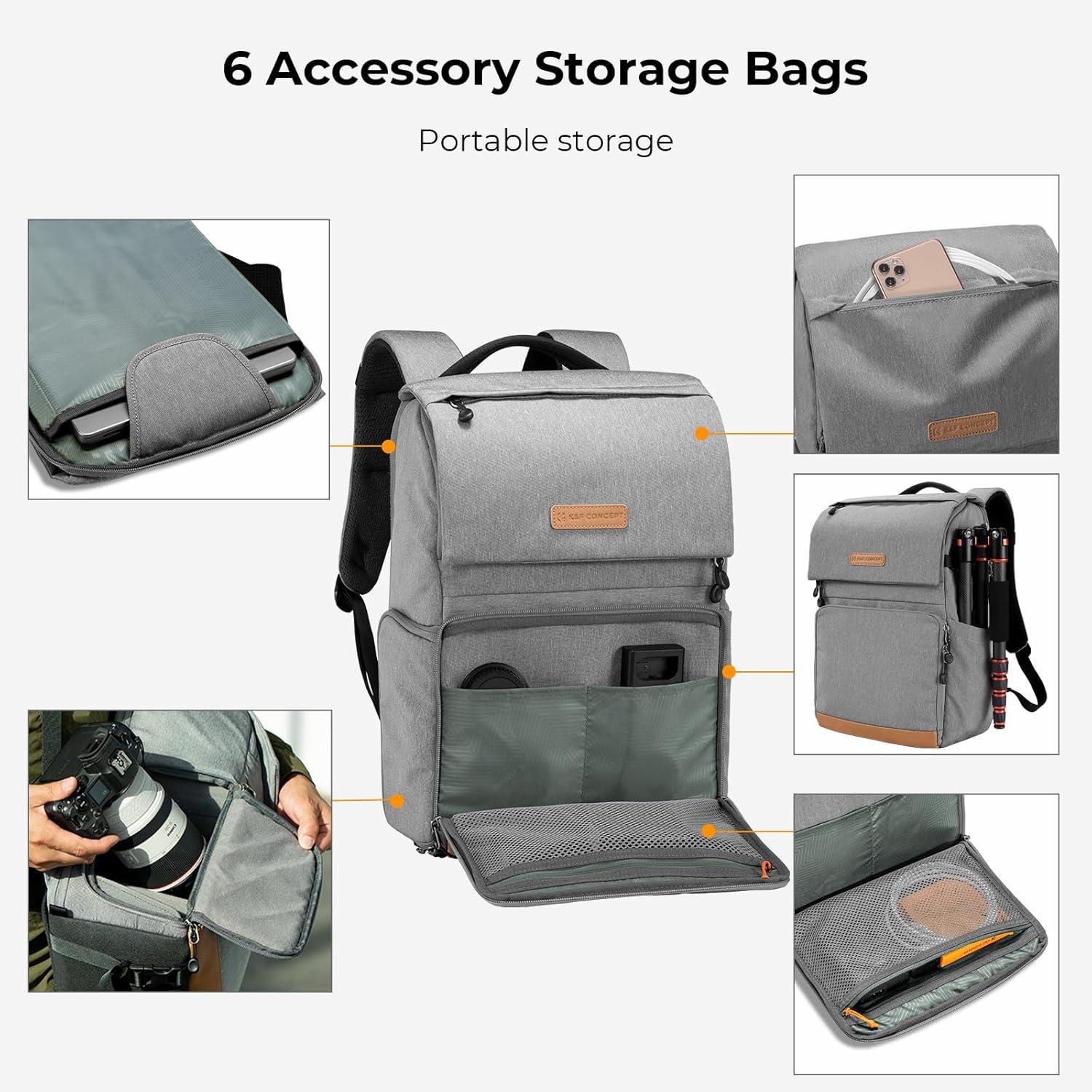 Fotografen Kamerarucksack 22L Große Kapazität Regenschutz Laptopfach