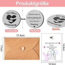 Glücksmünze Umarmung Mutmacher Geschenk Gute Besserung Token
