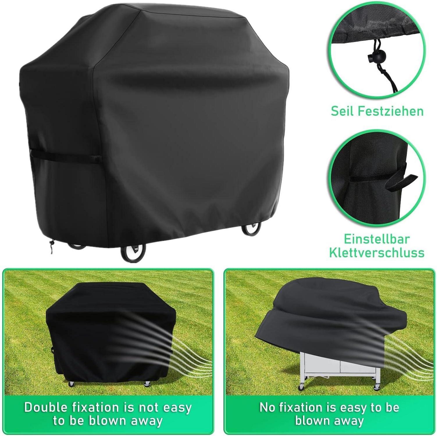 Grillabdeckung Wetterfest 145x61x117cm, Gasgrill Abdeckung, Abdeckhaube - AZOMKER