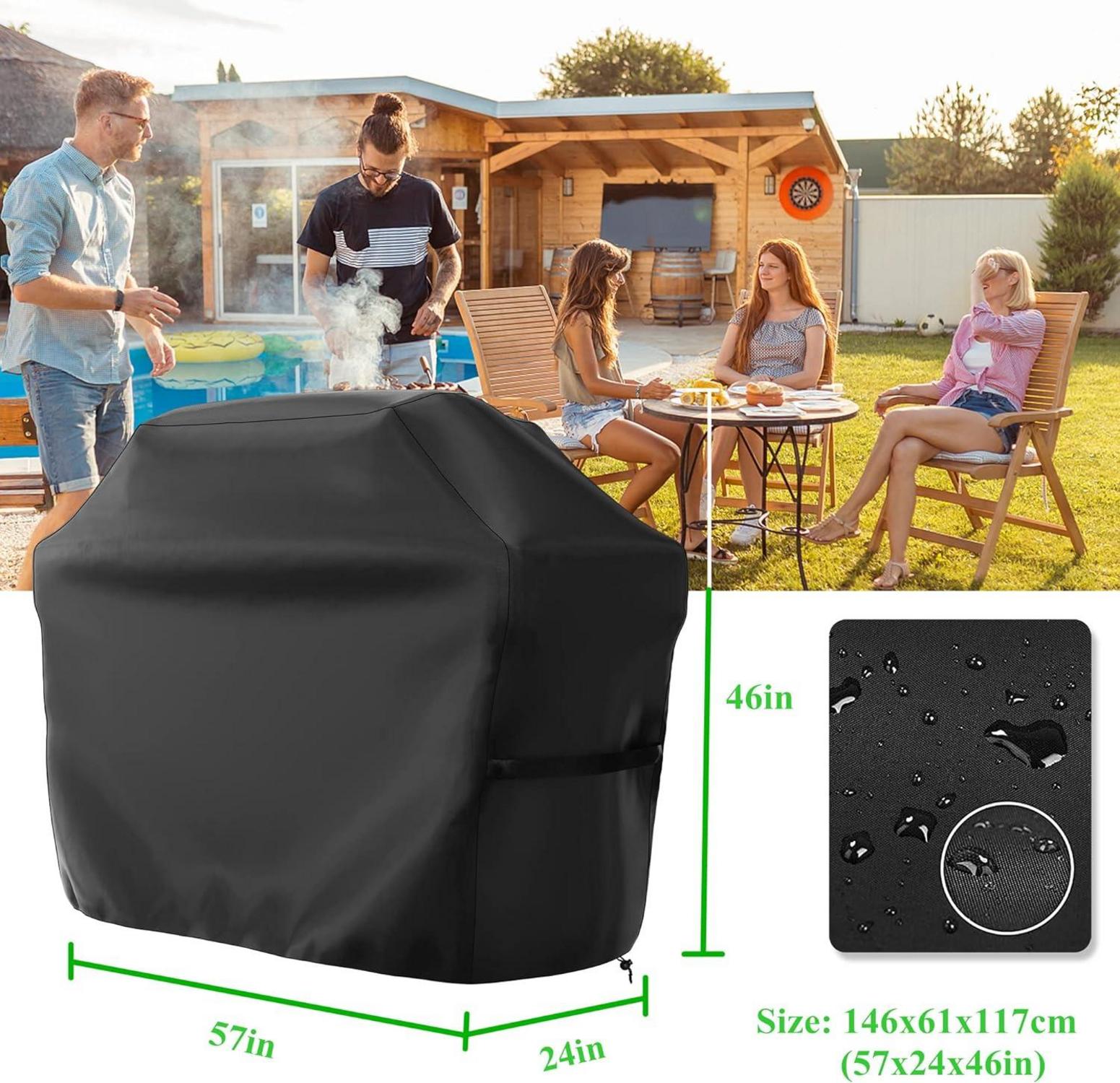 Grillabdeckung Wetterfest Gasgrill Abdeckung 145x61x117cm