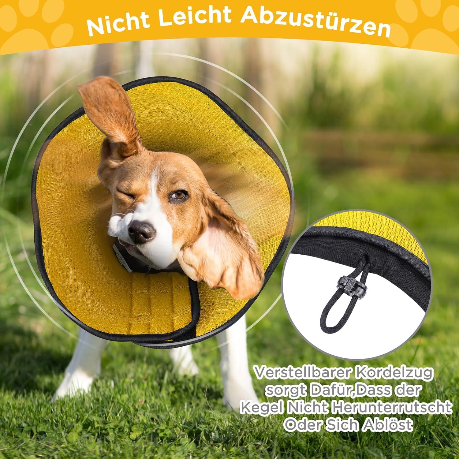 Halskrause Hund,Atmungsaktiv,Weich,Schutzkragen Hund,Nach