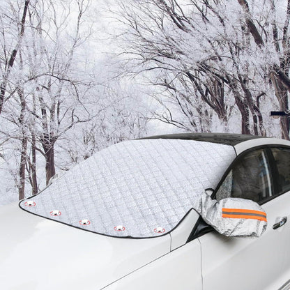 Windschutzscheibenabdeckung mit 5 Magneten gegen Sonne, Schnee, Frost