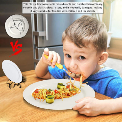 Kunststoff Teller Set 12 Stück 25cm Outdoor Camping Garten