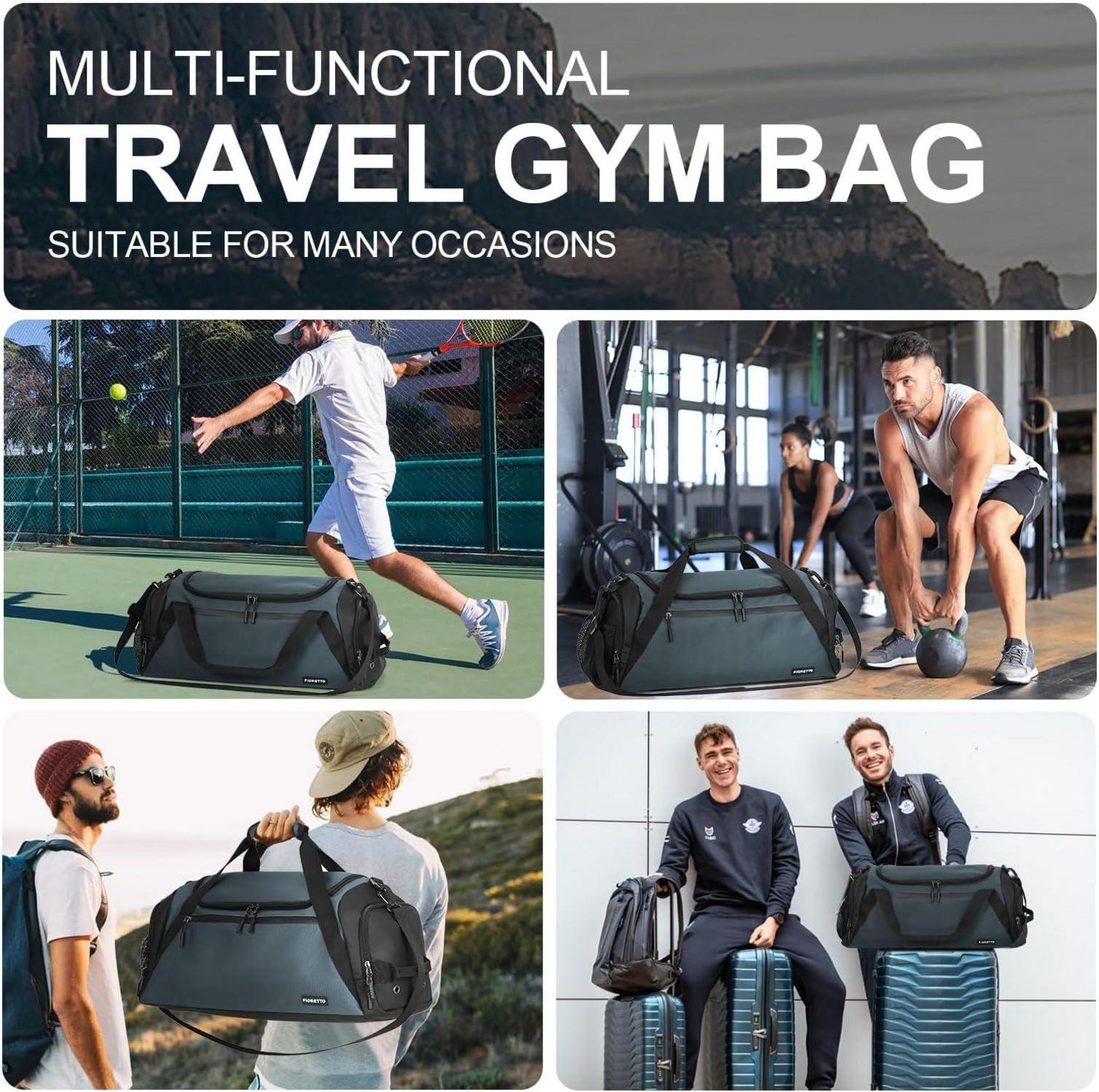 43L Sporttasche & Reisetasche mit Schuh- und Nassfach Wasserabweisend