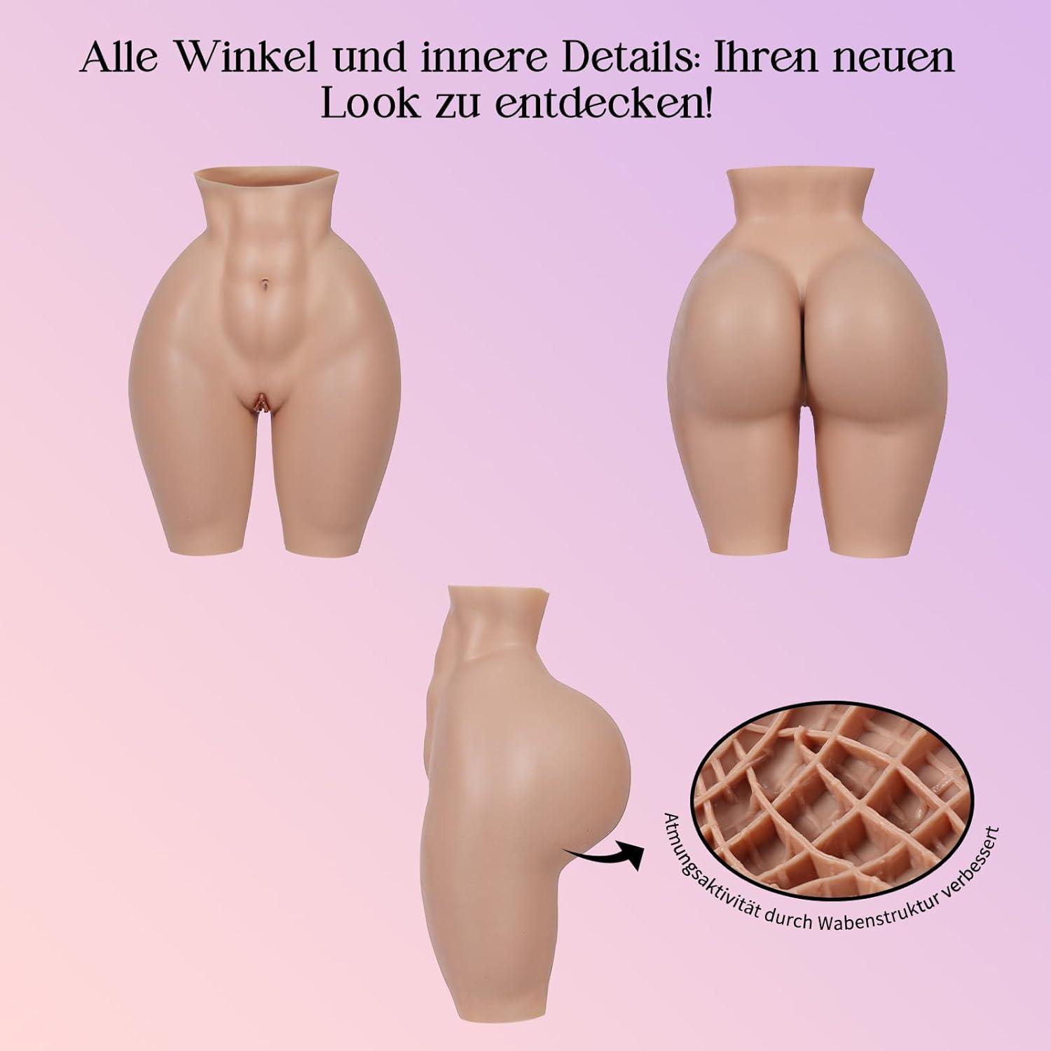 Silikon Hüftvergrößerung Hose realistic Vagina Crossdresser