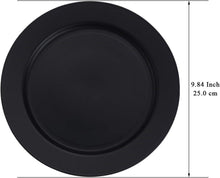 Berglander Schwarze Kunststoff Teller Set 12 Stück 25cm für