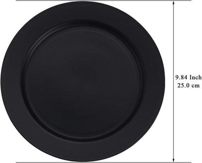 Berglander Schwarze Kunststoff Teller Set 12 Stück 25cm für