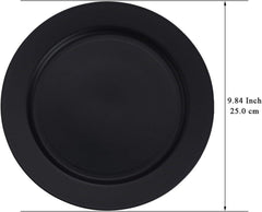 Berglander Schwarze Kunststoff Teller Set 12 Stück 25cm für