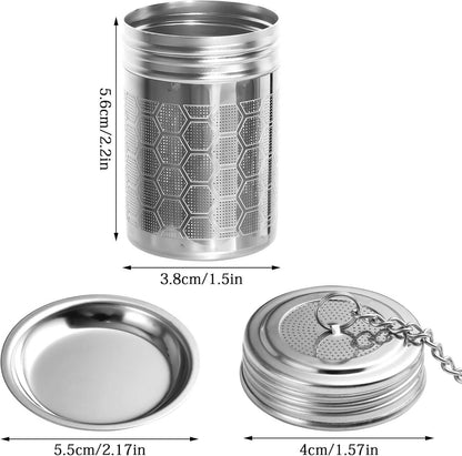 2er Set Teesieb Edelstahl Tea Infuser Teeei für Losen Tee