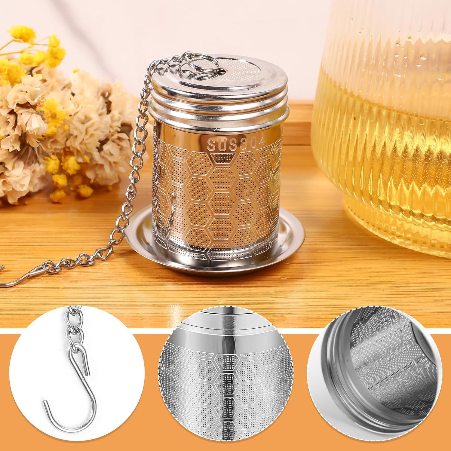 2er Set Teesieb Edelstahl Tea Infuser Teeei Gewürzsieb für Losen Tee