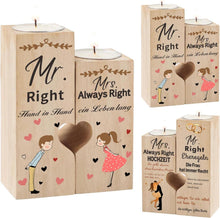 Doppelseitig Gravierte Kerzenhalter Hochzeit Partner Geschenk