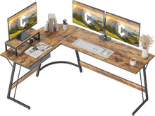 Eckschreibtisch 170x120 cm Stabil L-Form Computertisch Monitorständer