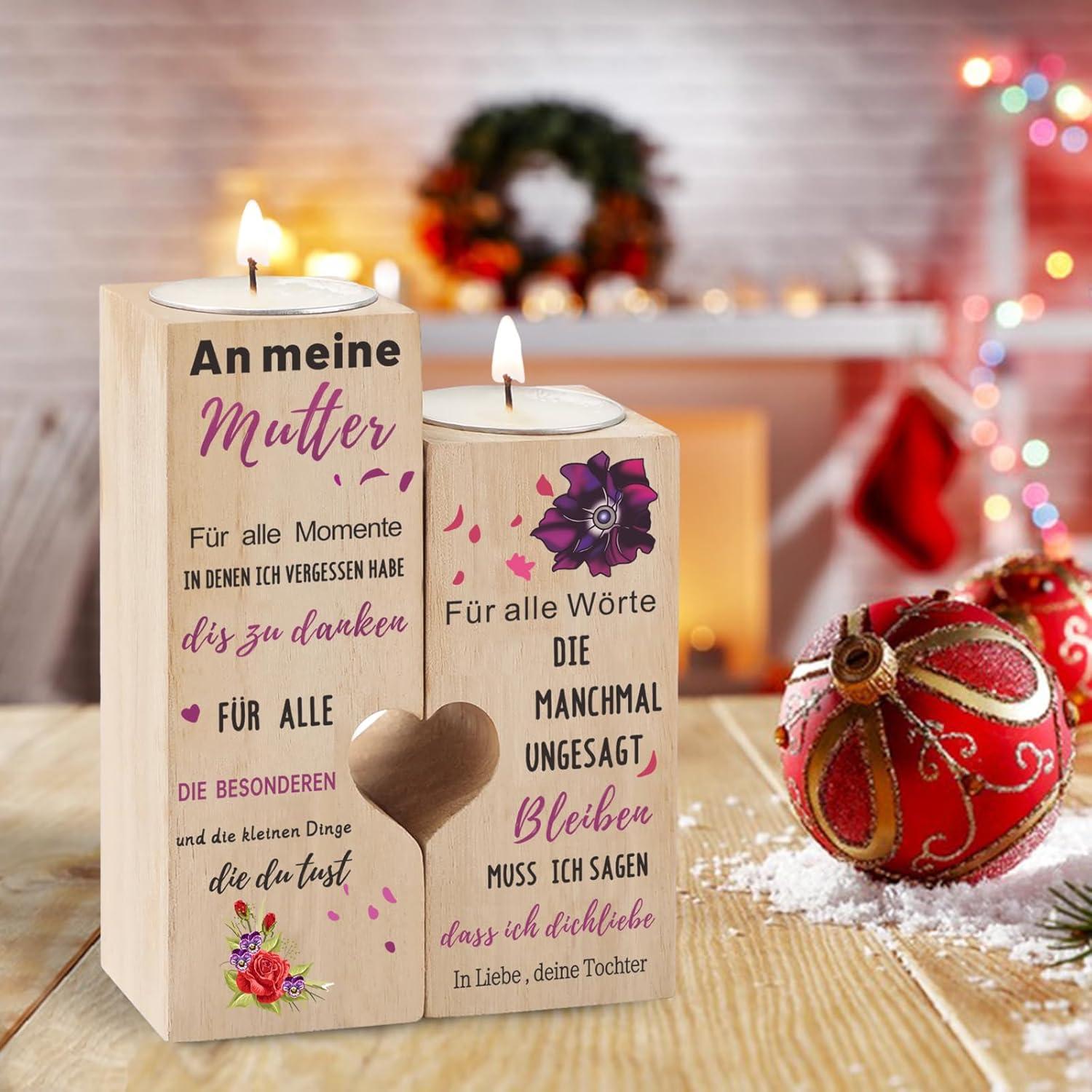 Kerzenhalter Set Mutter Tochter Geschenk Weihnachten Geburtstag