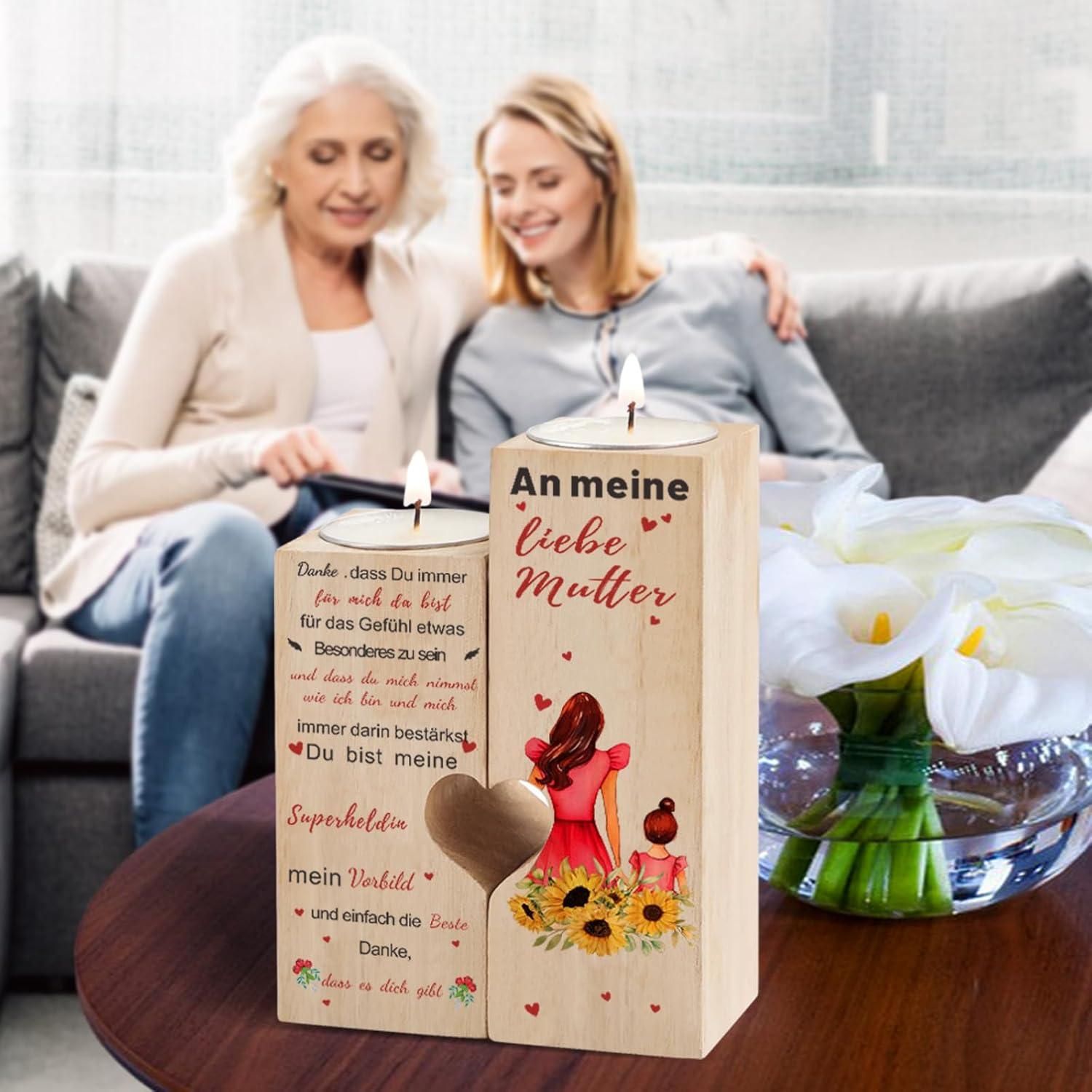 Mutter Tochter Geschenk Kerzenhalter Mama Geburtstag Weihnachten