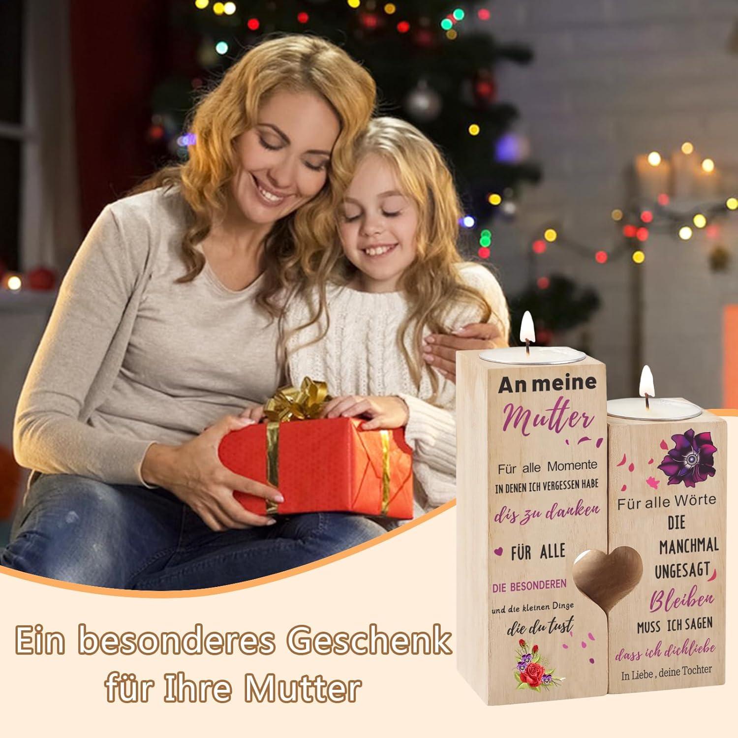 Mutter Tochter Geschenk Kerzenhalter Mama Geburtstag Weihnachten