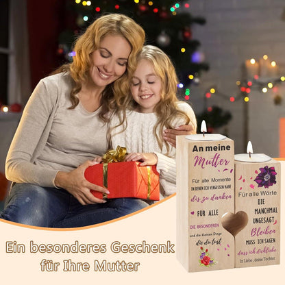 Mutter Tochter Geschenk Kerzenhalter Mama Geburtstag Weihnachten