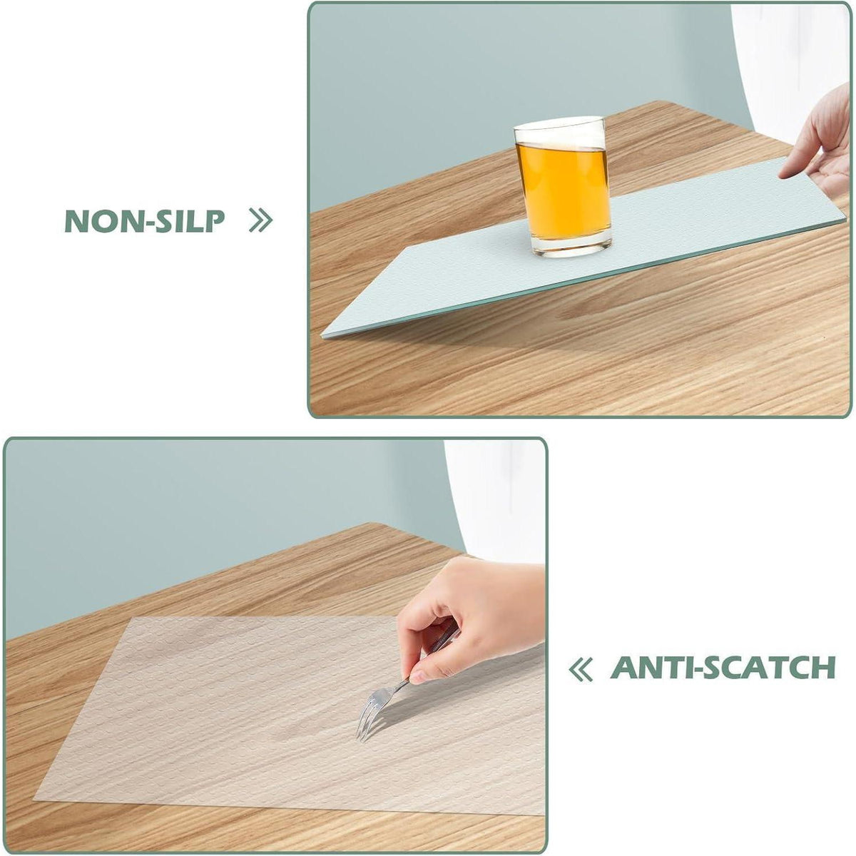 Schubladenmatte Eva Wasserdicht Rutschfest Transparent 50x600cm