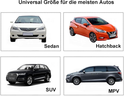 Frontscheibenabdeckung Auto Winter Sonnenschutz 145cm x 95cm Silber Schwarz