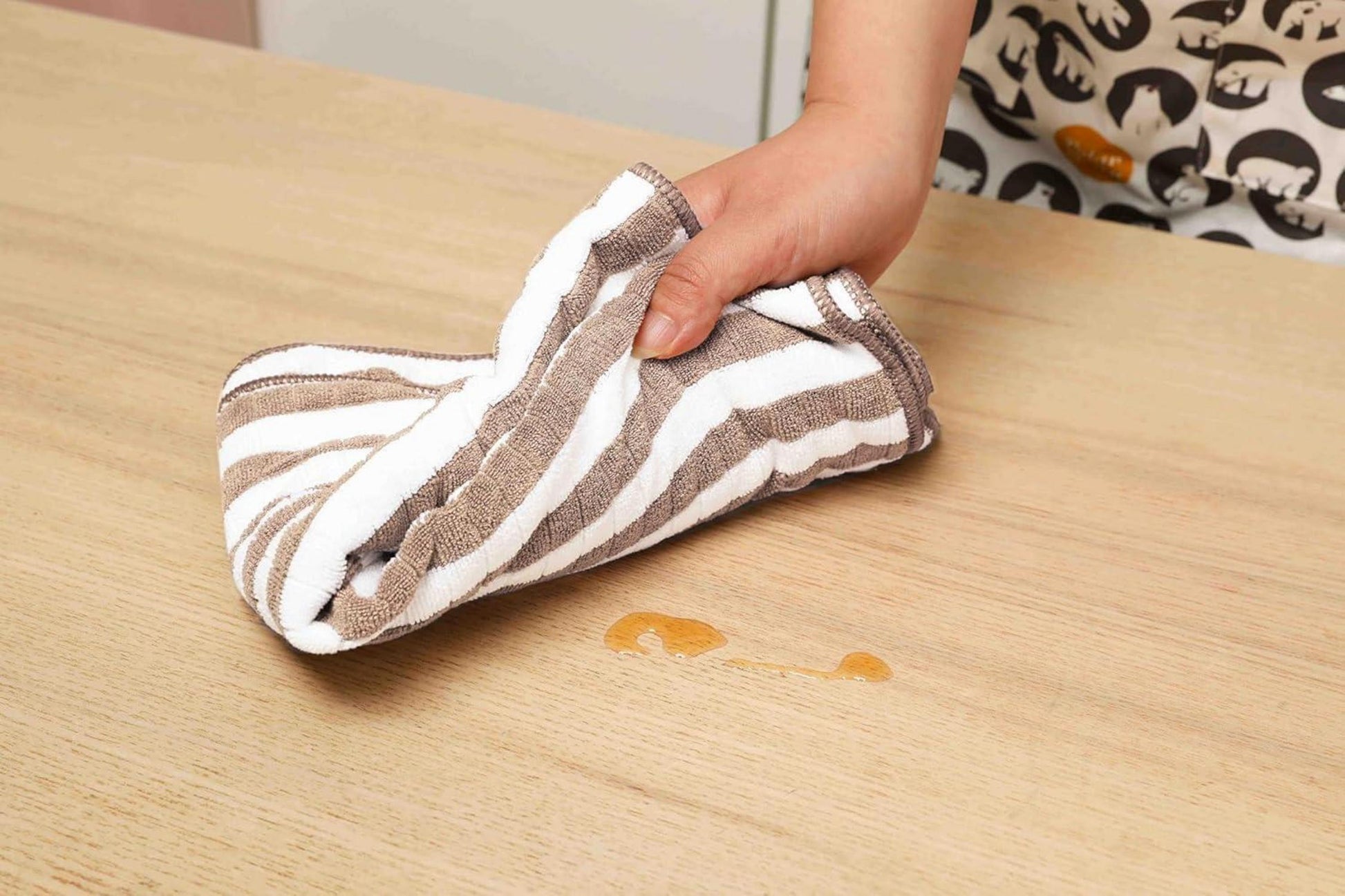 8er-Set Microfaser Geschirrtücher 400g/m² Saugfähig Weich 65x45 cm Khaki