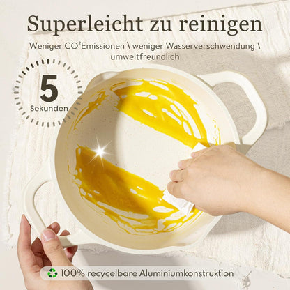 CAROTE 7-Teilig Topfsets Pfannenset Induktion Antihaft 5-Lagig
